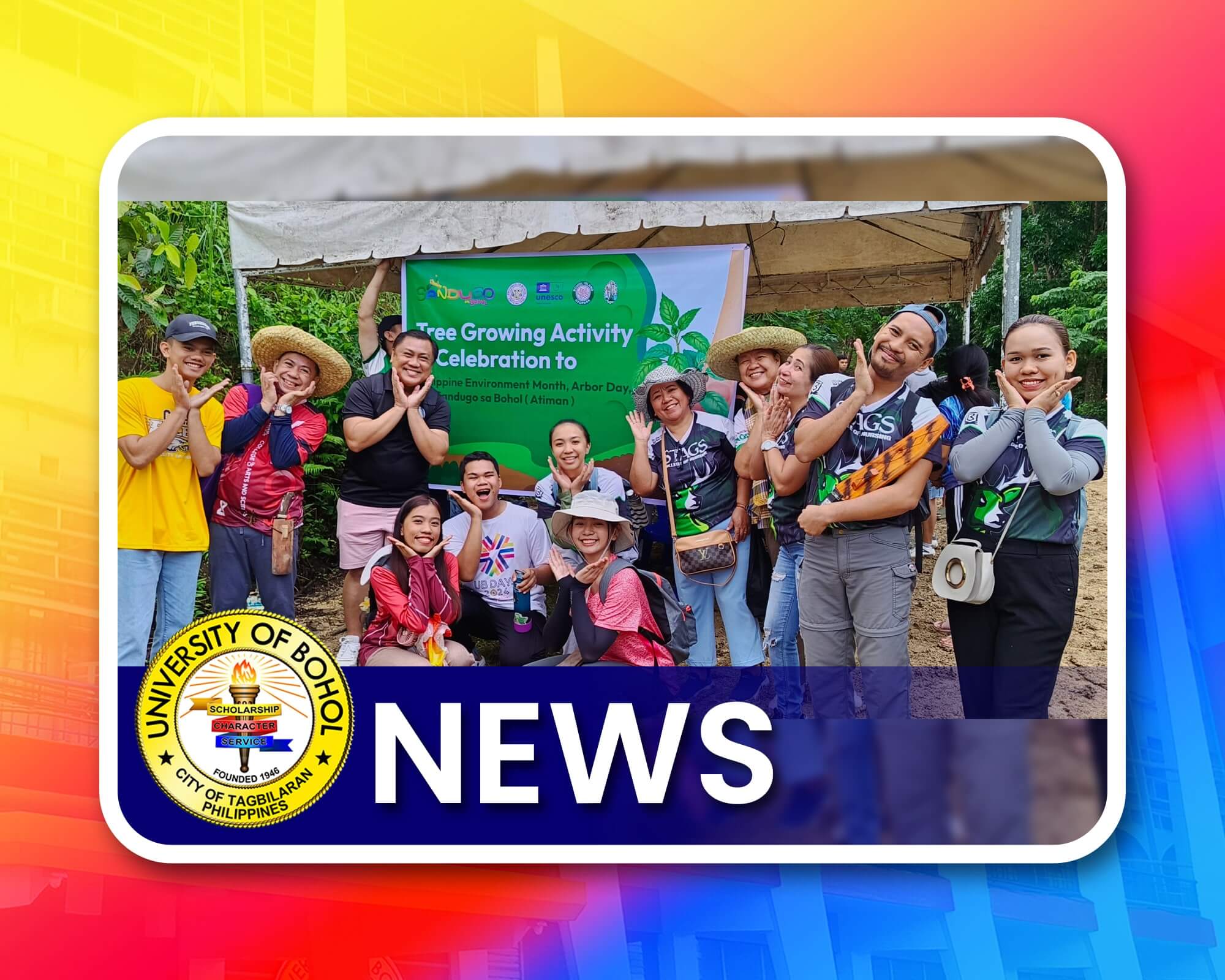 UB joins PGBohol and BPEMO in tree planting and growing activity